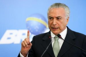 O presidente interino Michel Temer faz pronunciamento no Palácio do Planalto Marcelo Camargo/Agência Brasil