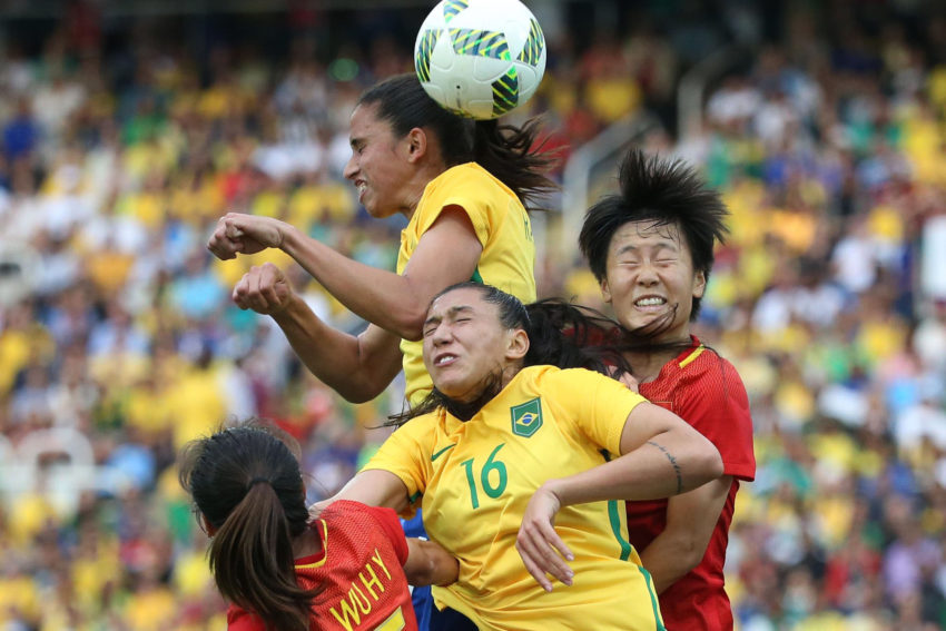 Rio de Janeiro - Brasil e China, futebol feminino, no Engenhão, jogo da Rio 2016 (Roberto Castro/Brasil2016)