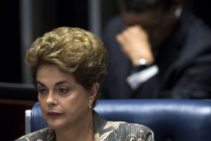 BrasÃ­lia - A presidenta afastada, Dilma Rousseff, faz sua defesa durante sessÃ£o de julgamento do impeachment no Senado (Marcelo Camargo/AgÃªncia Brasil)